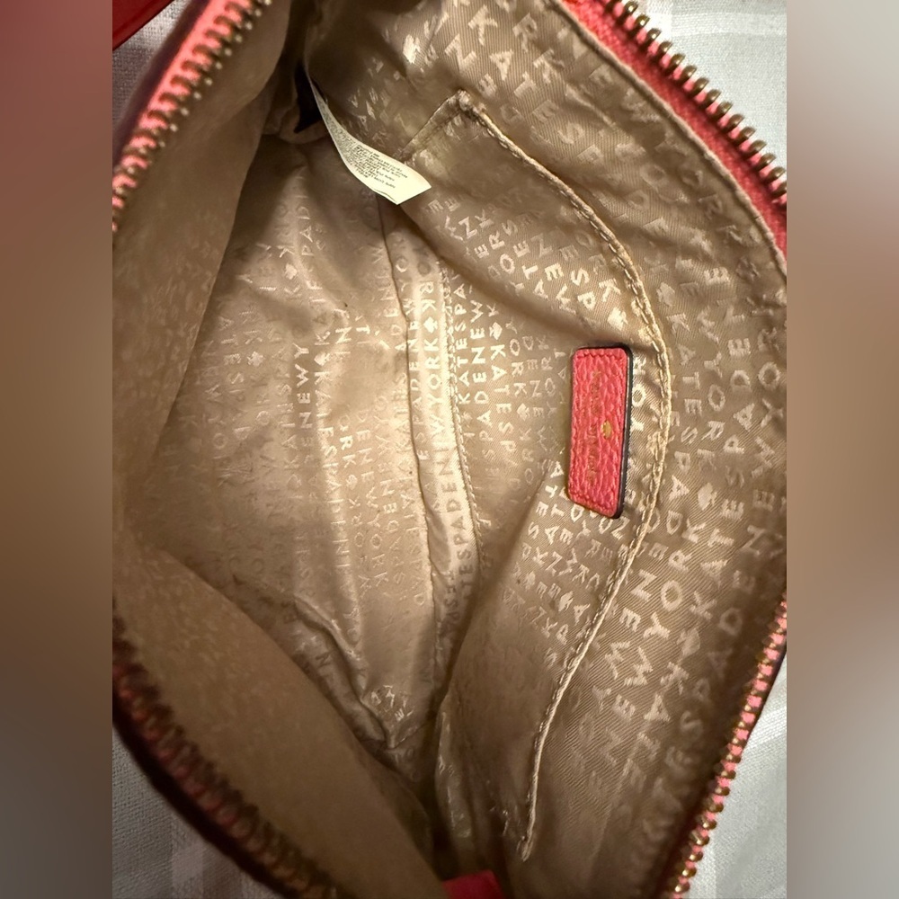 Kate Spade Bay Street Sandra Crossbody - Coral Pink Perforated Leather - Picture 5 of 8
